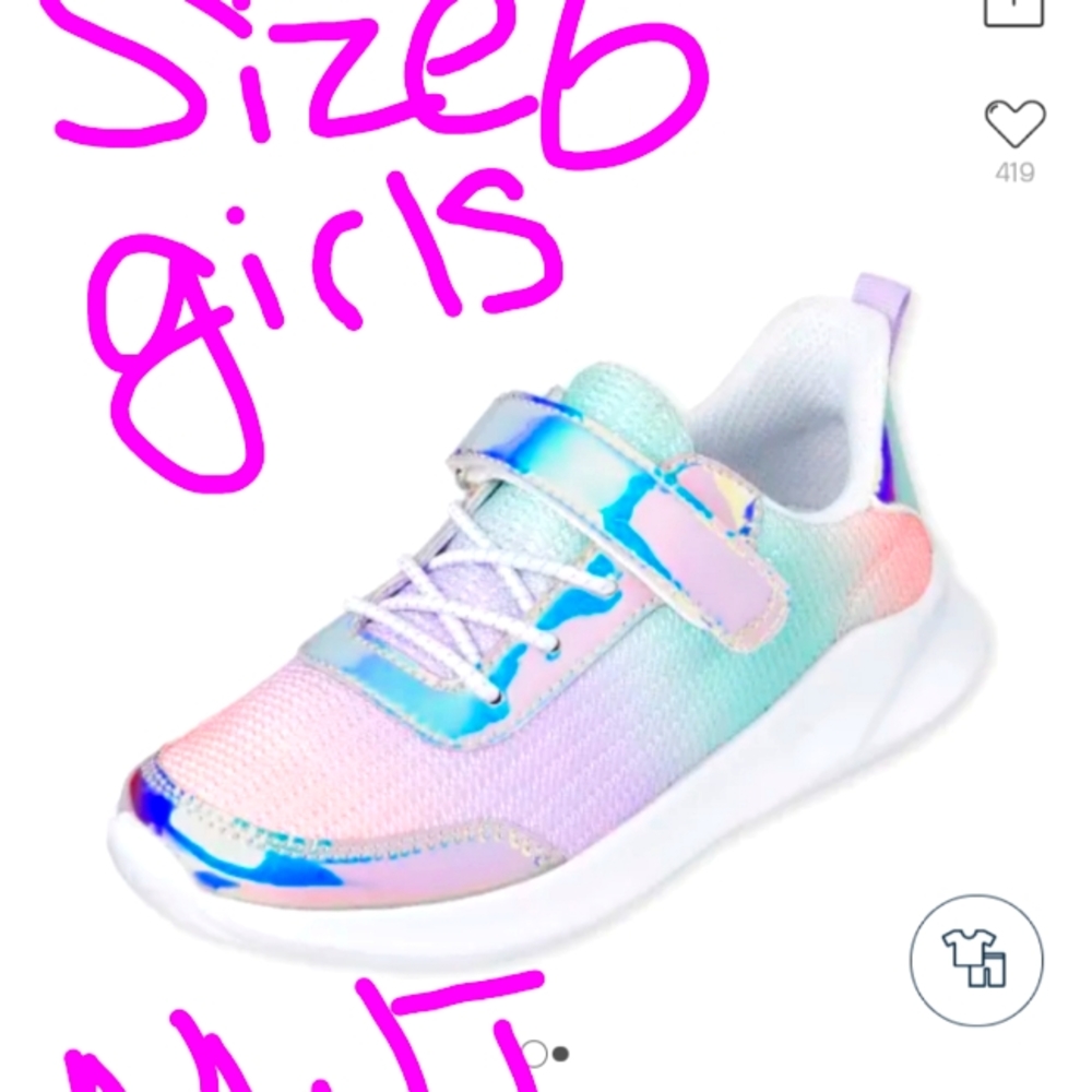 Ombre mesh fashion sneakers iridescent